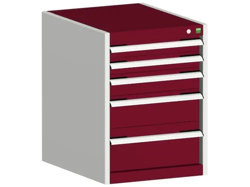 ladekast HxBxD 700x525x525mm 5laden romp RAL7035 front RAL3004