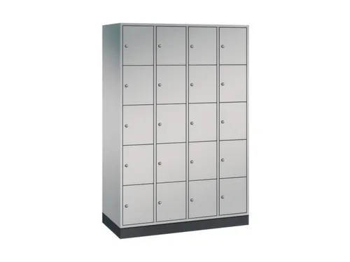 lockerkast,HxBxD 1950x1220x500mm,4x5vakken,cil.-slot,sokkel