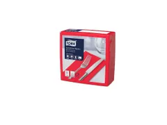 Tork 477620 Soft Dinnerservet Advanced Rood 39x39cm 1/8 vouw