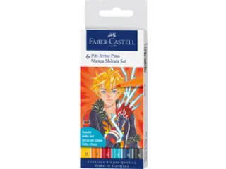 Tekenstift Faber-Castell Pitt Artist Pen Manga 6-delig etui Shônen - 2