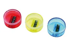 Puntenslijper Alco kunststof met transparant gekleurd opvangbakje