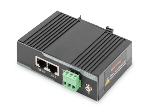 Industriële Gigabit Ethernet PoE+ injector 802.3 af/at 60W