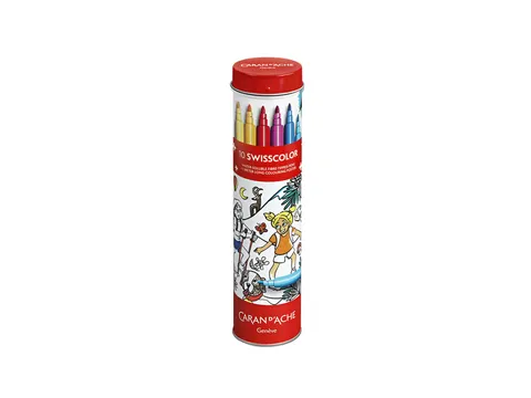 Viltstift Caran d'ache Swisscolor met poster koker à 10 kleuren