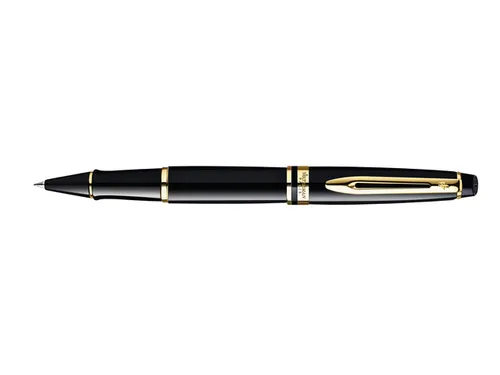 Rollerpen Waterman Expert Black lacquer GT Fijn Zwarte inkt