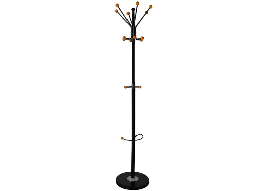 Office Products kapstok Stockholm Zwart 14 haken met Parapluhouder