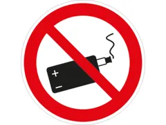 verbodsbord,E-sigaret verboden,PVC,Ø 100mm