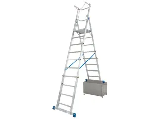telescoop-platformladder,bordes HxBxD 2100-2600x500x450mm,aluminium - 3