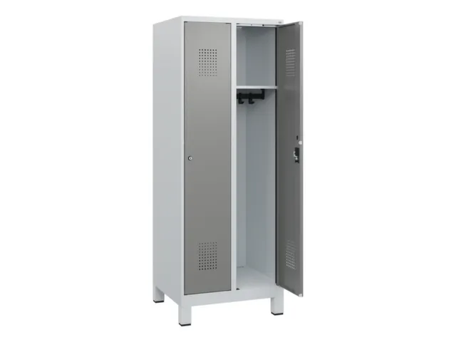 schoollocker,HxBxD 1630x600x500mm,2vak,vak B 300mm,cil.-slot,voeten