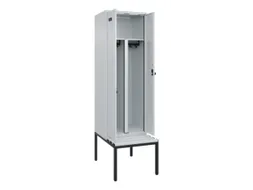 PBM-locker met bank,HxBxD 2120x600x815mm,2vak,vak B 300mm,draaigrendel