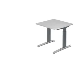 In hoogte verstelbaar bureau,HxBxD 680-850x800x800mm,blad grijs