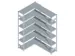 Rayonnage D'angle Hxlxp 2500X1360/1415X435Mm Charge Maxi/élément 900