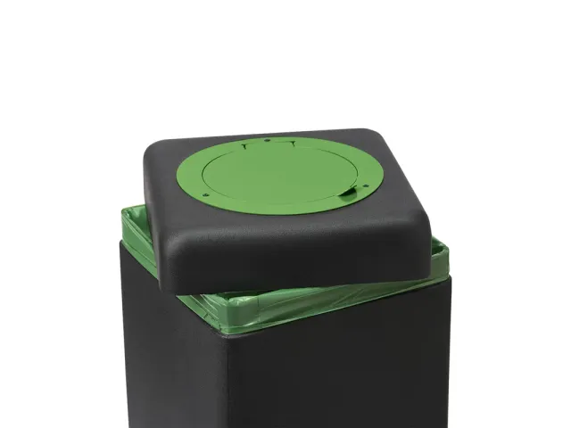 Afvalbak 90 liter EarthBin Groen Zwart