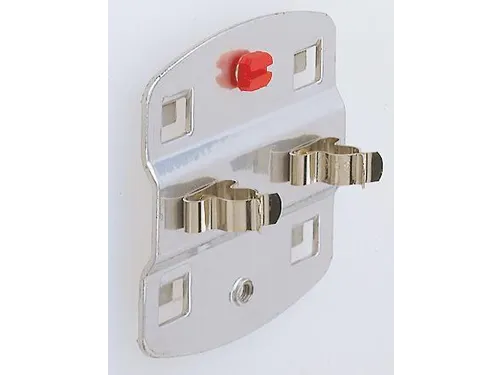 gereedschapsklem,v. perfoplaat,dubbel,Ø 19mm,RAL7016