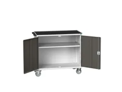 werkbank,verrijdbaar,HxBxD 965x1050x550mm,staalblad,uitrusting: 1kast