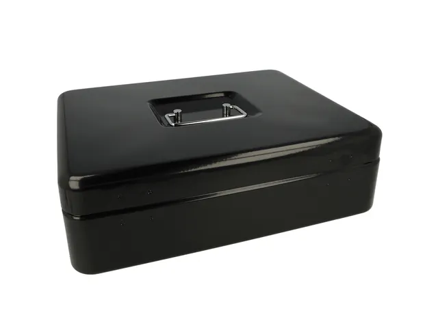 Coffret à monnaie Westcott 200x161x90mm noir, insert en plastique ave
