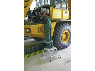Montagetrap Aluminium H0 8m 4treden Platform Treden Traanplaat Leuning - 4