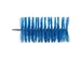 Pijpborstel voor Flexibele Kabel Ø 90mm Medium Blauw