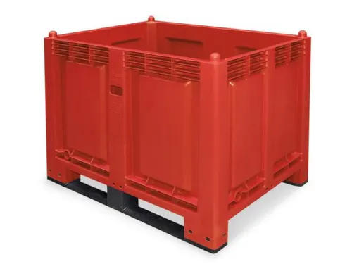 Stapelcontainer Pp Hxbxd 850x1200x800mm 550 Liter 2Sledepoten Rood