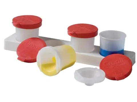 Antiknoeipot voor verf set van 4 potjes van 320 ml met rood