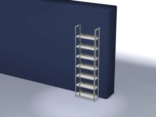 dossierstelling,grondveld,HxBxD 2550x750x300mm,vaklast 60kg