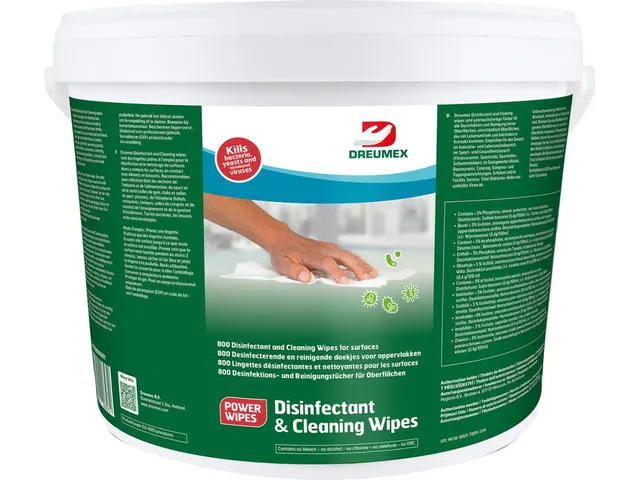 Dreumex Disinfectant & Cleaning Desinfectiedoekjes emmer 800 stuks wit