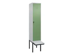 locker met bank,HxBxD 2120x400x815mm,1vak,vak B 400mm,draaigrendel