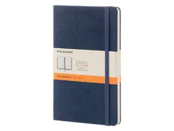 Notitieboek Moleskine large 130X210mm lijn hard cover sapphire blue