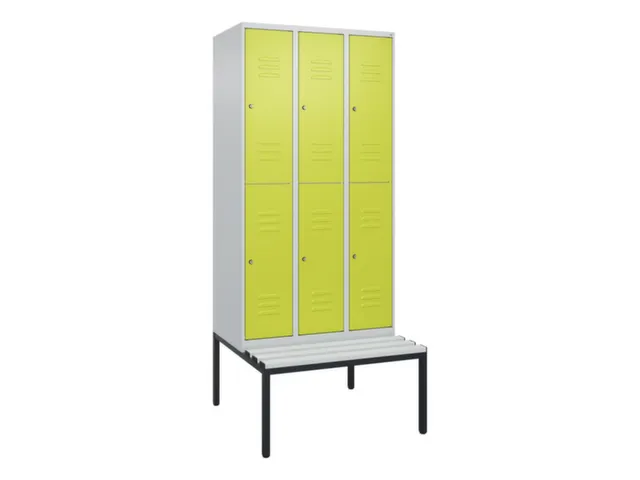 armoire vestiaire avec banc à deux niveaux HxlxP 2120x900x815mm