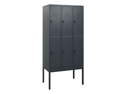 dubbeldekse locker,HxBxD 1950x900x500mm,3x2vak.,vak B 300mm