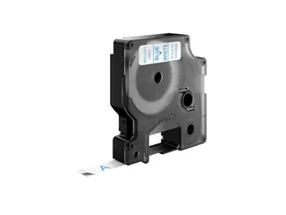 Labeltape Dymo LabelManager D1 polyester 9mm blauw op wit - 5