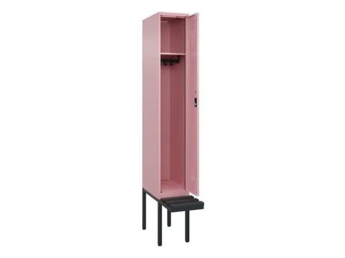 locker met bank,HxBxD 2120x300x815mm,1vak,vak B 300mm,cilinderslot