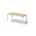 bureau HxBxD 740x1600x800mm blad esdoorn 4-voeten verkeerswit