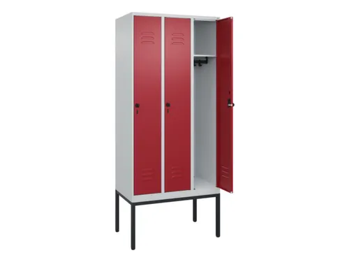 locker,HxBxD 2120x900x500mm,3vak,vak B 300mm,draaigrendel