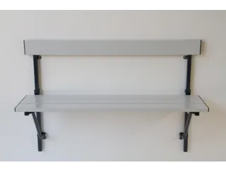 klapbank LxD 1200x380mm aluminium lijsten frame staal RAL7016 - 6