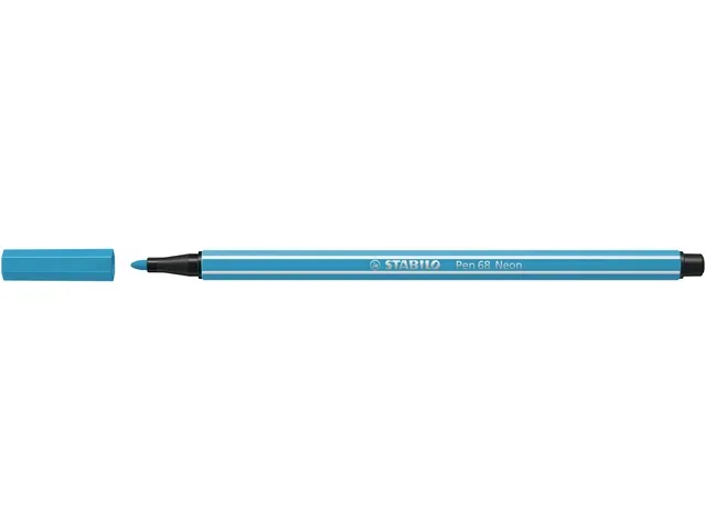 Viltstift STABILO Pen 68/031 medium neon blauw