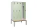 locker met bank,voor scheiding van kleding,HxBxD 2120x1200x815mm,4vak