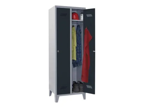 Garderobekast 1850x630x500mm 2 Vakken Klink Ral7035 Front Ral7016