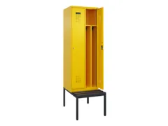 locker met bank,voor scheiding van kleding,HxBxD 2120x600x815mm,2vak