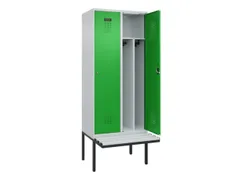 locker met bank,voor scheiding van kleding,HxBxD 2120x800x815mm,2vak
