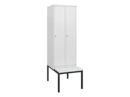locker met bank,HxBxD 1950x600x815mm,2vak,vak B 300mm,cil.-slot