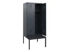 locker met bank,HxBxD 1950x800x815mm,2vak,vak B 400mm,cilinderslot