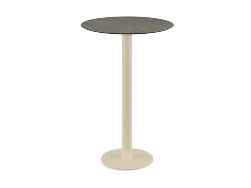 statafel,HxØ 1090x700mm,rond,schotelvoet zandkleuren