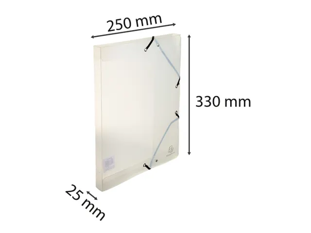 Boite de classement Exabox Dos 25mm Polypropylène Crystal - A4 - Cris