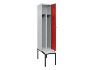 locker met bank,voor scheiding van kleding,HxBxD 2120x400x815mm,1vak - 1