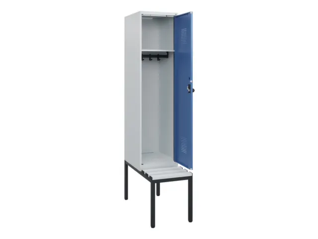 locker met bank,HxBxD 1950x400x815mm,1vak,vak B 400mm,draaigrendel