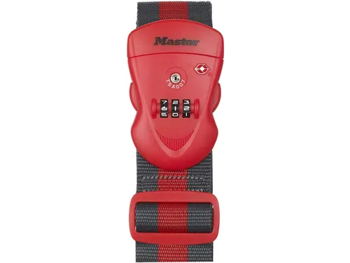 Kofferriem MasterLock TSA rood/zwart