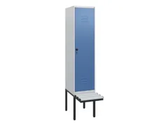 locker met bank,HxBxD 1950x400x815mm,1vak,vak B 400mm,draaigrendel