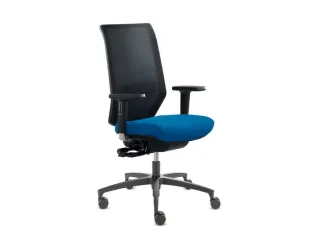 Dauphin Bureaustoel, rugleuning met netbekleding blauw - 2