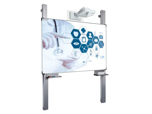 Projectiebord 150x240cm 100 inch kolom mat wit finger touch