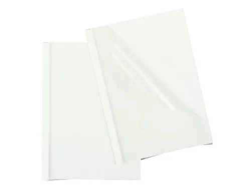 Thermische Omslag Gbc A4 4mm Transparant/wit 100stuks